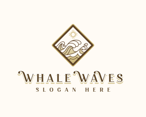 Ocean Water Wave logo design