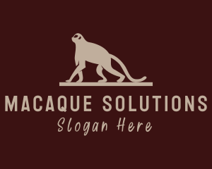 Macaque - Zoo Monkey Animal logo design