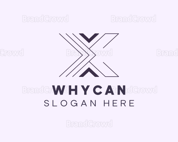 Geometric Business Letter X Logo