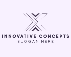 Geometric Business Letter X Logo