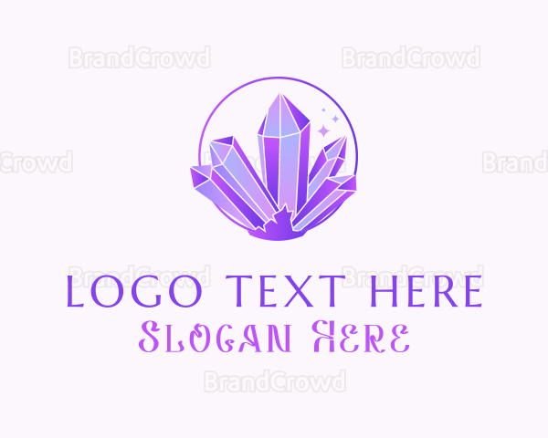 Amethyst  Quartz Crystal Logo