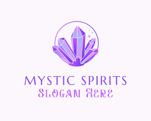 Amethyst  Quartz Crystal logo design