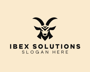 Ibex - Wild Ram Animal logo design