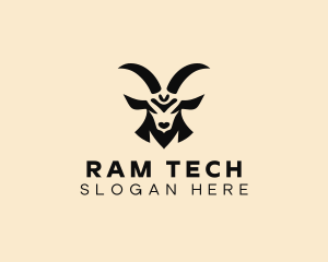 Wild Ram Animal logo design