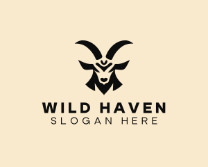 Wild Ram Animal logo design