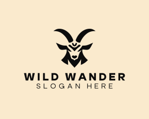 Wild Ram Animal logo design