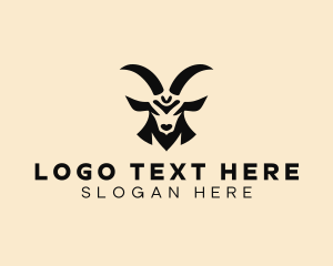Goat - Wild Ram Animal logo design