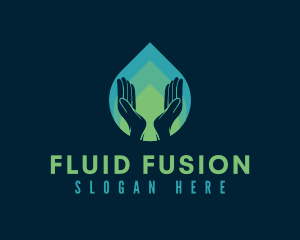 Water Drop Handwashing logo design