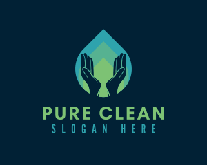 Water Drop Handwashing logo design