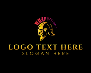 Spartan Warrior Helmet logo design