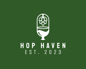 Hops - Wineglass Hops Brewery logo design