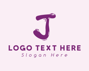 Grape Juice - Liquid Soda Letter J logo design