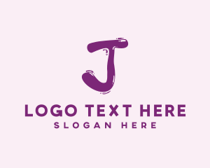 Strawberry Juice - Liquid Soda Letter J logo design