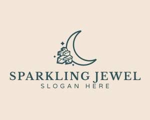 Moon Crystal Sparkle logo design