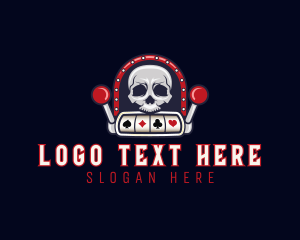 Skeleton - Casino Gambling Machine logo design