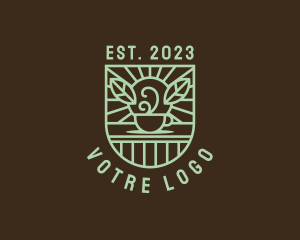 Latte - Organic Coffee Banner logo design