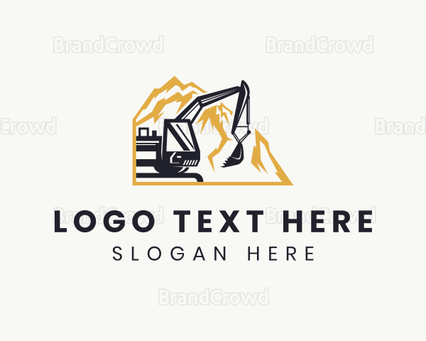 Industrial Mountain Excavator Logo