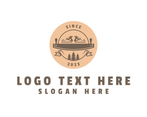 Wood - Crosscut Saw Planer logo design