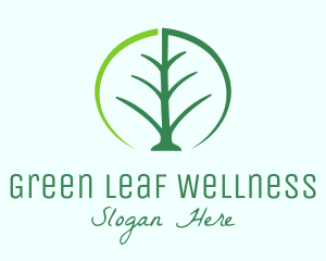 Green Tree Leaf logo design