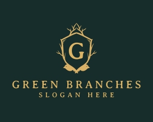 Branches - Organic Nature Shield logo design