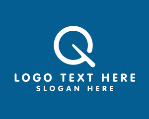 Typography - Tech Agency Digital Letter Q logo design