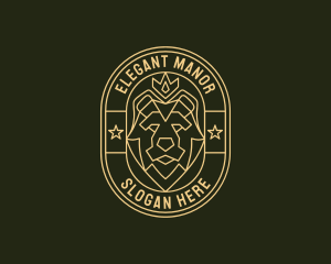 High Class - Bear Animal Heraldry logo design