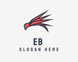Abstract Red Bird Logo