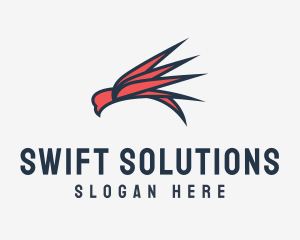 Swift - Abstract Red Bird logo design