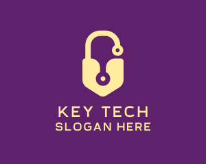 Digital Lock & Key logo design