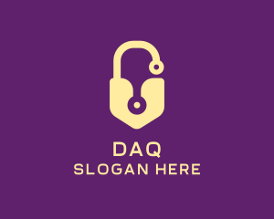 Negative Space - Digital Lock & Key logo design