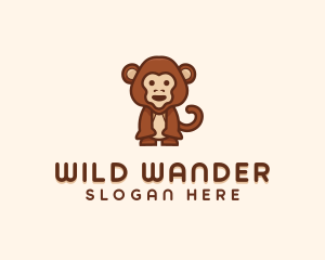 Cute Monkey Zoo logo design