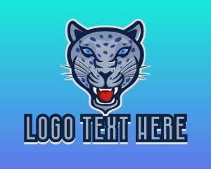 Savannah - Blue Jaguar Gaming Mascot logo design