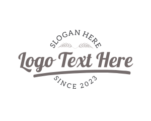 Food - Underline Leaf Wordmark logo design