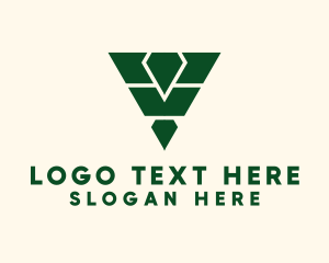Soldier - Gaming Army Shield Letter V logo design