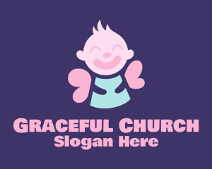 Happy Baby Angel Logo