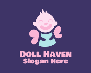 Doll - Happy Baby Angel logo design