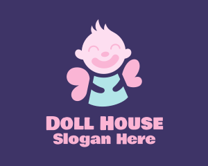 Doll - Happy Baby Angel logo design