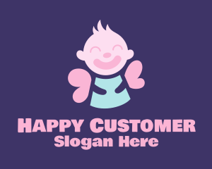 Happy Baby Angel logo design