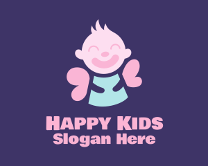 Happy Baby Angel logo design