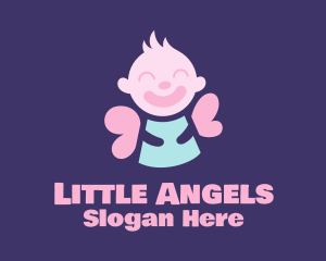 Happy Baby Angel logo design