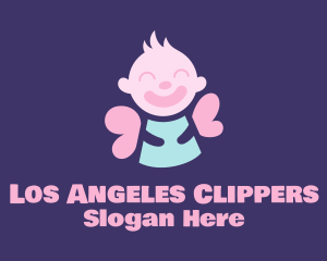 Happy Baby Angel logo design