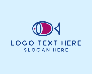 Liquor - Fish Wine Restaurant logo design