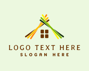 Furniture - Organic Stick House logo design