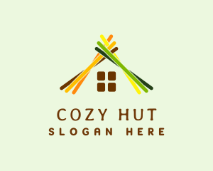 Hut - Organic Stick House logo design