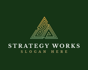 Corporate Business Pyramid logo design