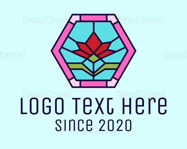 Stained Glass Flower Logo