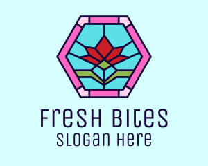 Stained Glass Flower Logo