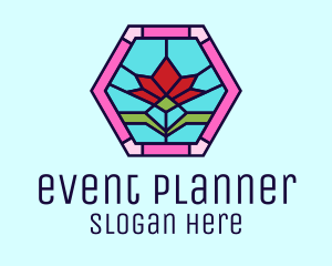 Stained Glass Flower Logo