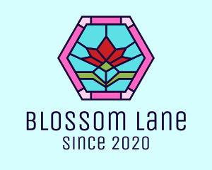 Stained Glass Flower logo design