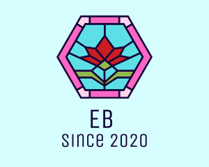 Flowering - Stained Glass Flower logo design